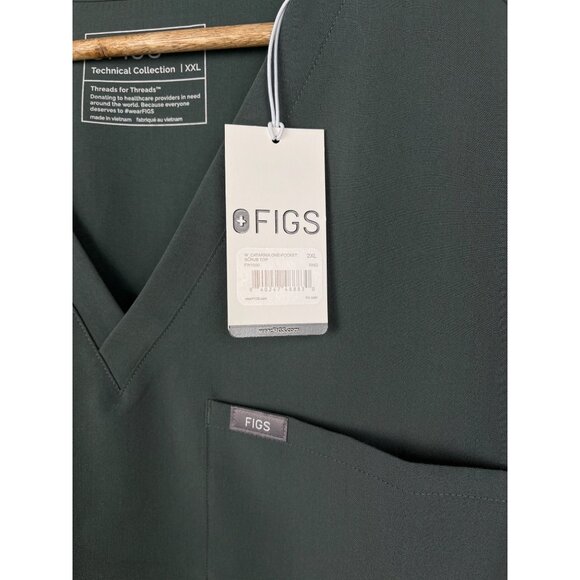 Figs NWT Gray Catarina One- Pocket Scrub Top Women's Sz. 2XL Medical Hospital - Picture 5 of 8